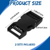 WLLHYF 2 Pack 1" Buckle, Plastic Adjustable e-Shaped Buckle Snap
