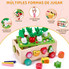 HomeChi Juguetes Montessori para Niños 32PCS, Juguetes de Clasificación de Formas, Juego de Habilidades Motoras Finas de Aprendizaje Preescolar, Juguetes Educativos Regalos para Niños y Niñas