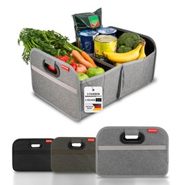 MyHappyRide Car Boot Bag Grey - Boot Organiser Foldable - Foldable Storage Box - Non-Slip and Waterproof Base - Car Folding Box
