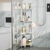 Consumest Corner Shower Caddy Standing - 4-Tier Stainless Steel Shower