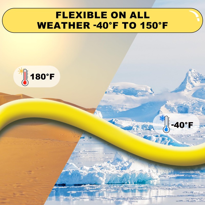 1/2 Inch x 50ft. Hybrid Air Compressor Hose with 1/2