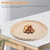 Handwoven Bread Basket Decorative Storage Plate Household Dustpan Multi functional