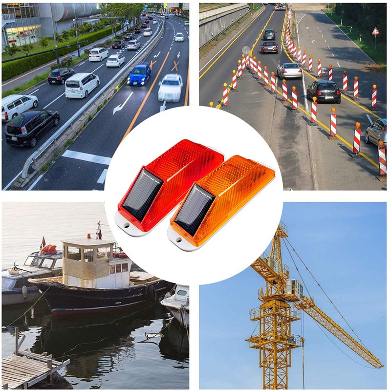 RISOON Solar Strobe Warning Light: Sensitive LED Warning Lamp High