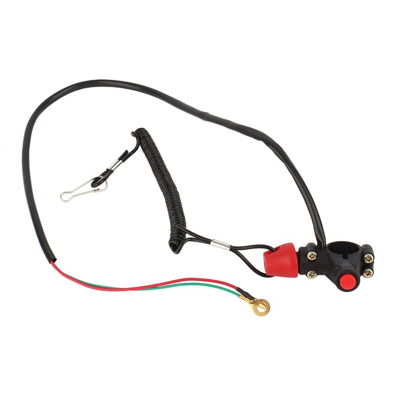 KIMISS Motorcycle Motor Cable Lanyard Kill Stop Switch 12 V
