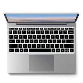 MMDW Keyboard Cover for 12.4" Surface Laptop Go 2 14" 2022 & Surface Laptop Go 2021 2020 with Touchscreen Keyboard Skin (Black)