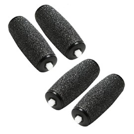 Baluue Professional Roller Heads 4 Pcs Replacement Roller Heads for Electronic Foot File Soft Silky Foot Care