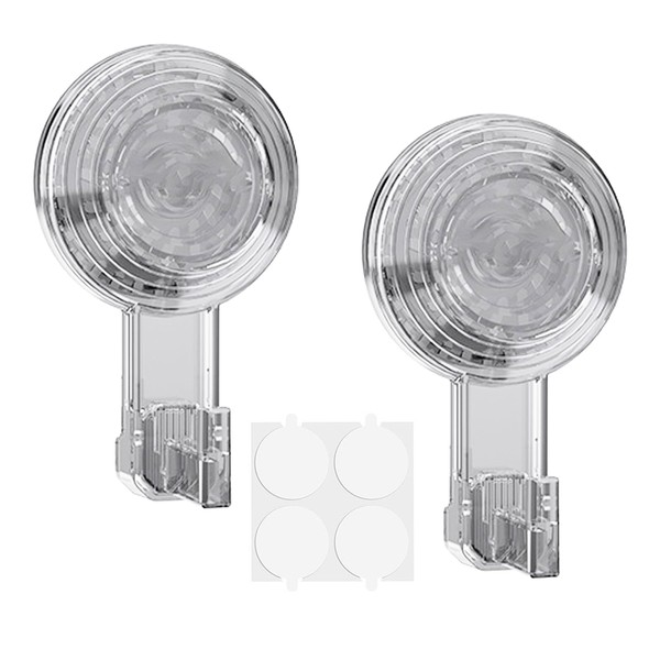 DOOCECIY 2 Pcs Wreath Suction Hook for Front Door, Reusable