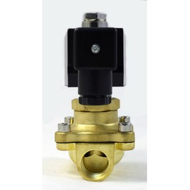 AceCrew Industrial Brass Electric Solenoid Valve Normally Open 3/4 inch NPT 220V, 240V AC - flow control valve for gas, air & water