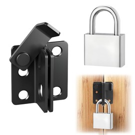 MOERAE Security Latch with Stainless Steel Mortice Lock - For Garden Gate/Patio Door (Black, Weatherproof)