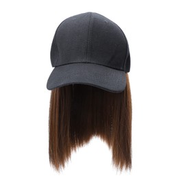 Minkissy Short Hair Extension Hat Clavicle Wig Cap Cosplay Miss High Temperature Wire Clavicular Hair Straight Hat Wig Wigs