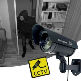 Outdoor Rotating Dummy Security Camera (Fake CCTV) Surveillance