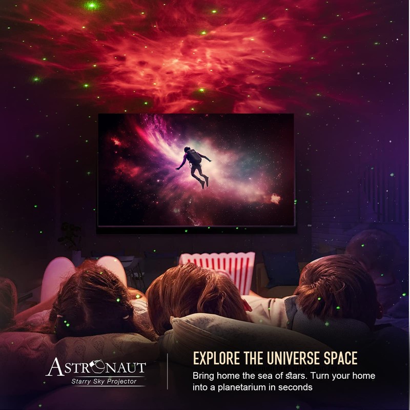 Mooyran Galaxy Projector for Gaming Room Decor - Black Astronaut