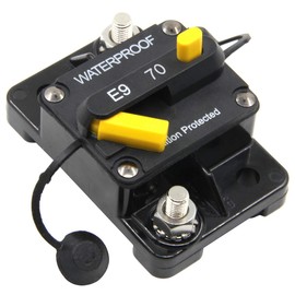 RKURCK RKURCK 12V-48VDC 70A Waterproof Surface-Mount Circuit Breaker with Manual Reset for Marine Trolling Motors Boat ATV 70Amp