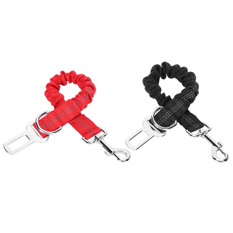 2pcs Pets Car Seat Belt Retractable Dog Leash Explosionproof Nylon