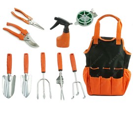 kingsea 10 Pcs Garden Tools Set,Heavy Duty Gardening Tools Kit with Storage Tote Bag,Perfect Gardening Tools Gift