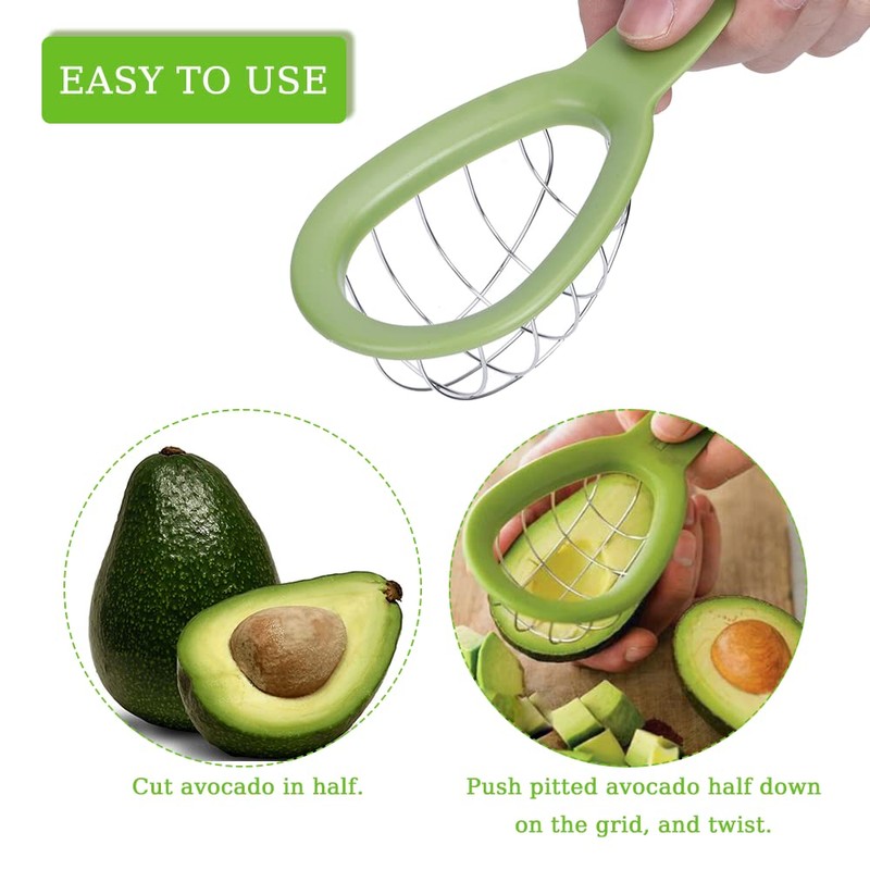 Watris Veiyi Avocado Cutter, Avocado Cube Maker, Fruit Avocado Slicer