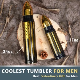 Gifts for Men Dad Him - 34oz American Flag Tumbler - Birthday Gifts for Men Who Have Everything - Unique Mens Gifts Idea - Anniversary Boyfriend Gifts for Him - Gag Gifts for Men - Cool Hunting Gifts