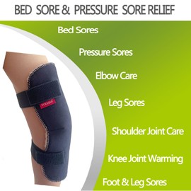 Vogana Plush Elbow Pad Bedsore Protector Shoulder Joint Prevention Bedsore Adjustable Knee Warmer Universal Dark Blue 1 Piece