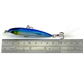 10PCS Minnow Fishing Lures Kit Minnow Lures Minnow Crank Bait Fishing Tackle Hooks Topwater Baits for Bass Trout Saltwater/Freshwater