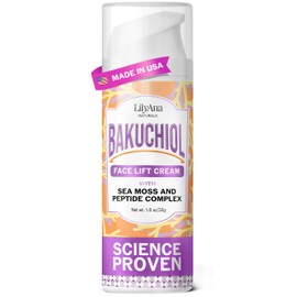 LilyAna Naturals Bakuchiol Face Lift Cream with Sea Moss and Peptide Complex - Face Cream for Women - Moisturizing and Lifting Facial Cream - Anti-Aging Overnight Moisturizer - Made in the USA - 1 oz