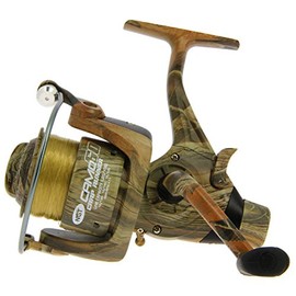 NGT Camo 60 3BB Carp Runner Baitrunner Reel With 12lb Line + Spare Spool + Padded Reel Case