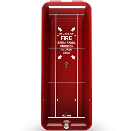 ISOP PVC Fire Extinguisher Cabinet Large for 5 kg or 10 lb - Fire Extinguisher Storage Indoor / Outdoor - Wall Mounted Fire Extinguisher Box - Fire Extinguisher Mounting