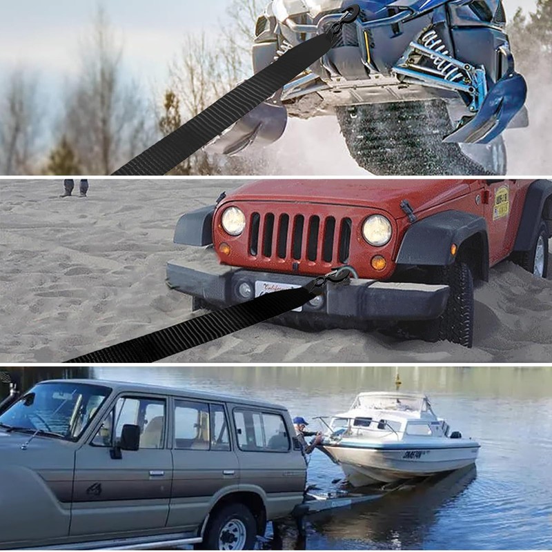 Seamander Boat Trailer Winch Strap with Hook,Heavy Duty Winch Strap