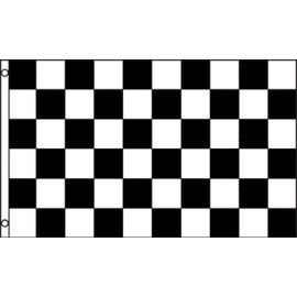 Black & White Checkered Flag 3x5ft Poly