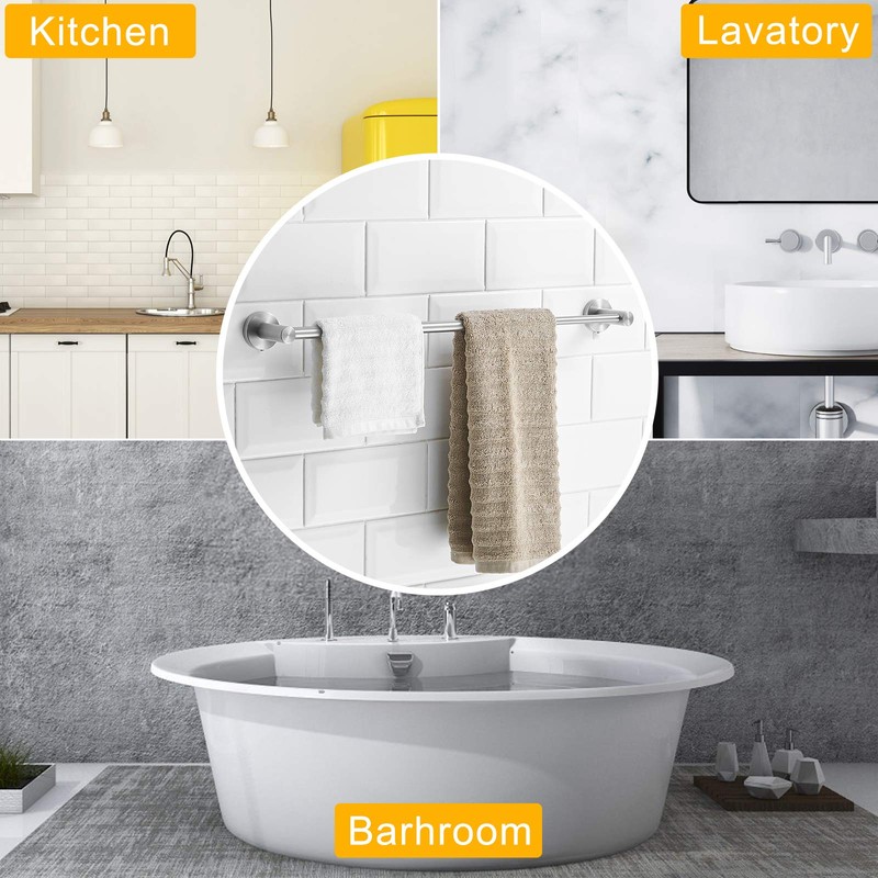 BESy Adjustable 15 to 26 Inch Single Bath Towel Bar