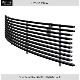 APS Compatible with 2011-2016 F-250 F-350 F-450 F-550 SD Lower Bumper Stainless Steel Black 8x6 Horizontal Billet Grille Insert F66829J