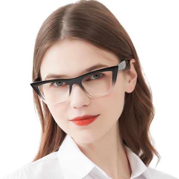 OCCI CHIARI Womens Cat Eye Reading Glasses 1.75+ Oversized Retro
