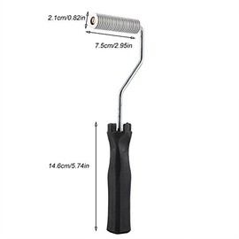 Fiberglass Roller Set, Aluminum Alloy Fiberglass Bubble Laminating Roller ABS Handle for GRP FRP Resin Work, Bubble Paddle Tool Fiberglass Laminating Roller (21 * 75mm / 0.83 * 2.95in)