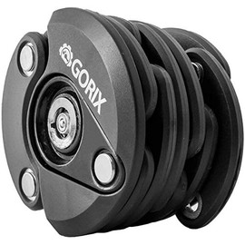 GORIX (GR-LOCK-new) Bicycle Key Ring Anti-Theft Bike Sturdy Folding Lock