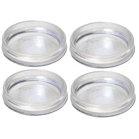 4 x fiXte Large Floor Cups Castor Furniture Chair Sofa Carpet Protectors Caster Clear, 65mm, FXT68541