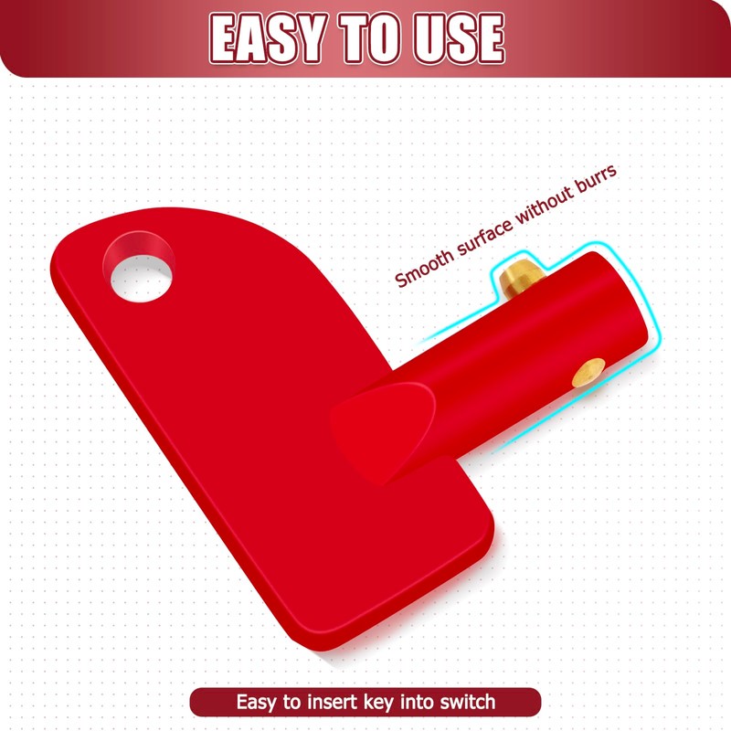 Battery Disconnect Key Ø14mm 4 Pcs, Battery Disconnect Switch Key