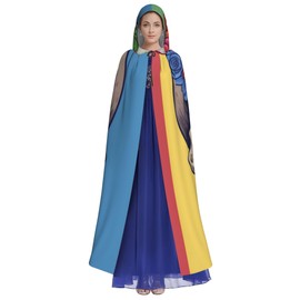 Sipumia - Capa larga unisex con capucha para adultos, para Halloween, cosplay, fiesta, disfraz de bruja de vampiro, Color: 08., Talla única