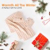 Womens Winter Beanie Warm Hat Scarf Touchscreen Gloves Set with