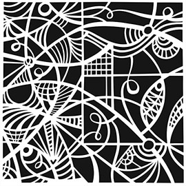 Crafter's Workshop Template 6"X6"-Patterned Glass