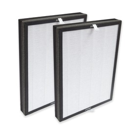 PUREBURG Replacement Filters Compatible with Aiper KJ200 & FAMREE FA500 Air Purifiers,2-Pack H13 HEPA Activated Carbon 2-in-1 3-Stage Filtration Air Clean