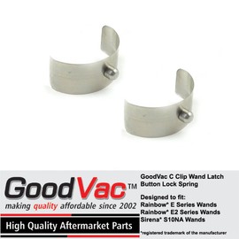 GOODVAC Brand C Clip Push Button Wand Latch Spring Lock Button for Rainbow E, E2 Stainless Steel Wands (2)