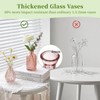 Glasseam Glass Bud Vases for Centerpieces, 10Pcs Pink Small Flower