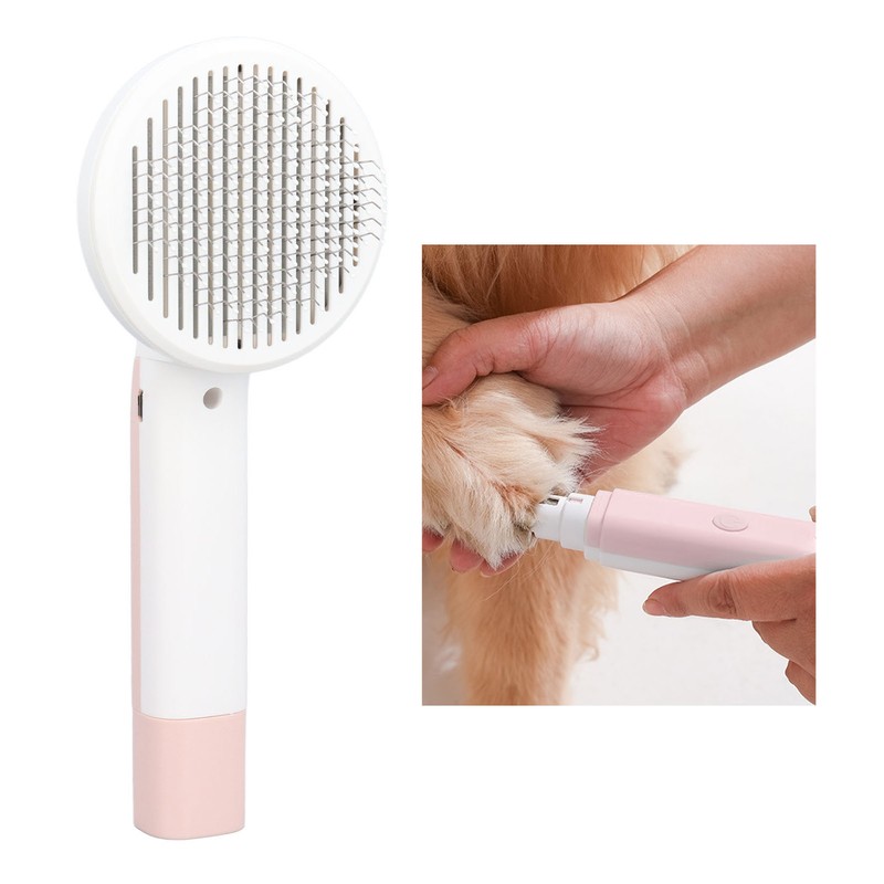Pet Slicker Brush 2 in 1 Detangling Self Cleaning Floating