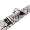 S&W SHLAX&WING Necktie for Men Beige Brown Checkered Tie and