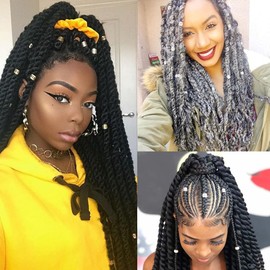 LEILEIXI Locs Accessories for Hair, 80Pcs Silver Dreadlock Beads Loc Jewelry Metal Braid Hair Cuffs Hair Rings Braiding Hair Jewelry Accessories for Women Braids Decoration