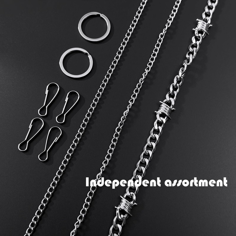 3-Layer Pants Chain for Men Women Trousers Pocket Belt Wallet