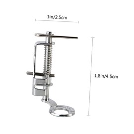 STOBOK 2pcs Portable Metal Quilting Presser Foot for Domestic Sewing Machines Silver Design for Embroidery Darning and Quilting Compatible Low Models Like Singer and