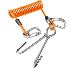 EEBBL Scuba Diving Reef, Scuba Diving Reef Stick, Anti-seawater Corrosion Double Scuba Diving Reef Hooks Scuba Diving, 316 Stainless Steel Reef Cord Hook Orange