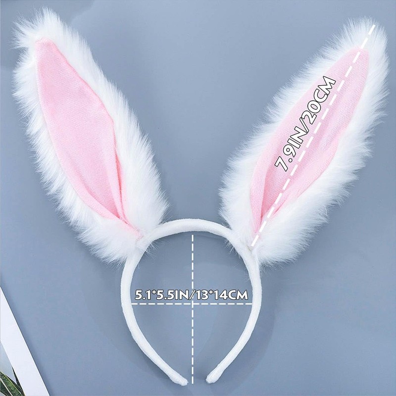 Pink Bunny Ears Furry Rabbit Ears Cute Fluffy Easter Bunny
