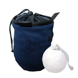 Z Athletic Chalk & Bag Combo for Gymnastics, Climbing, and Weight Lifting (Refillable, Dark Blue)