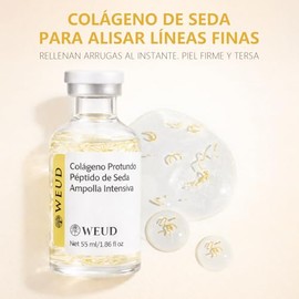 WEUD Serum Facial Coreano con 30+ Péptidos y 4 Colágenos, Ampolla Intensiva con Colágeno Hidrolizado y Péptido de Seda, Reafirma, Hidrata e Ilumina la
